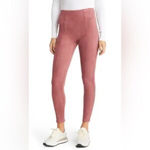 NEW SPANX - High Waist Faux Suede Leggings in Pink for Petite